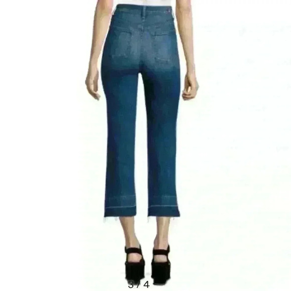 7 for All Mankind Women's Cropped Jo Wide leg flare jeans Size 26 - Picture 10 of 10